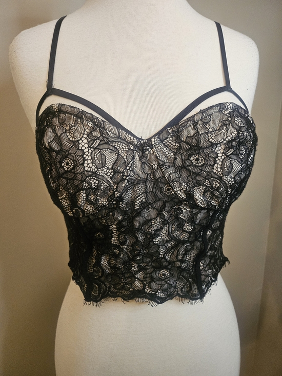 Express Tops - Express Black Lace Bralette Camisole
